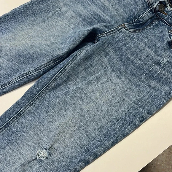 Kut from the Kloth jeans rolled cuff capri denim jeans light distress size 4 - Picture 9 of 15